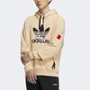 Adidas Толстовка с капюшоном Originals Trefoil Vday с спортивным принтом и логотипом, мужские топы, янтарно-желтый HA3655