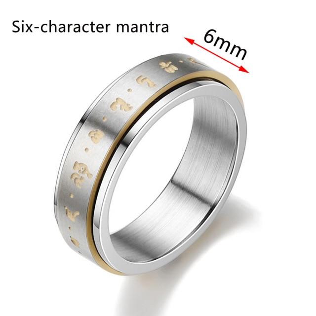 Кольцо тревоги для женщин, спиннер, кольца из нержавеющей стали, свободно вращающиеся, антистрессовые аксессуары, ювелирные изделия, подарки