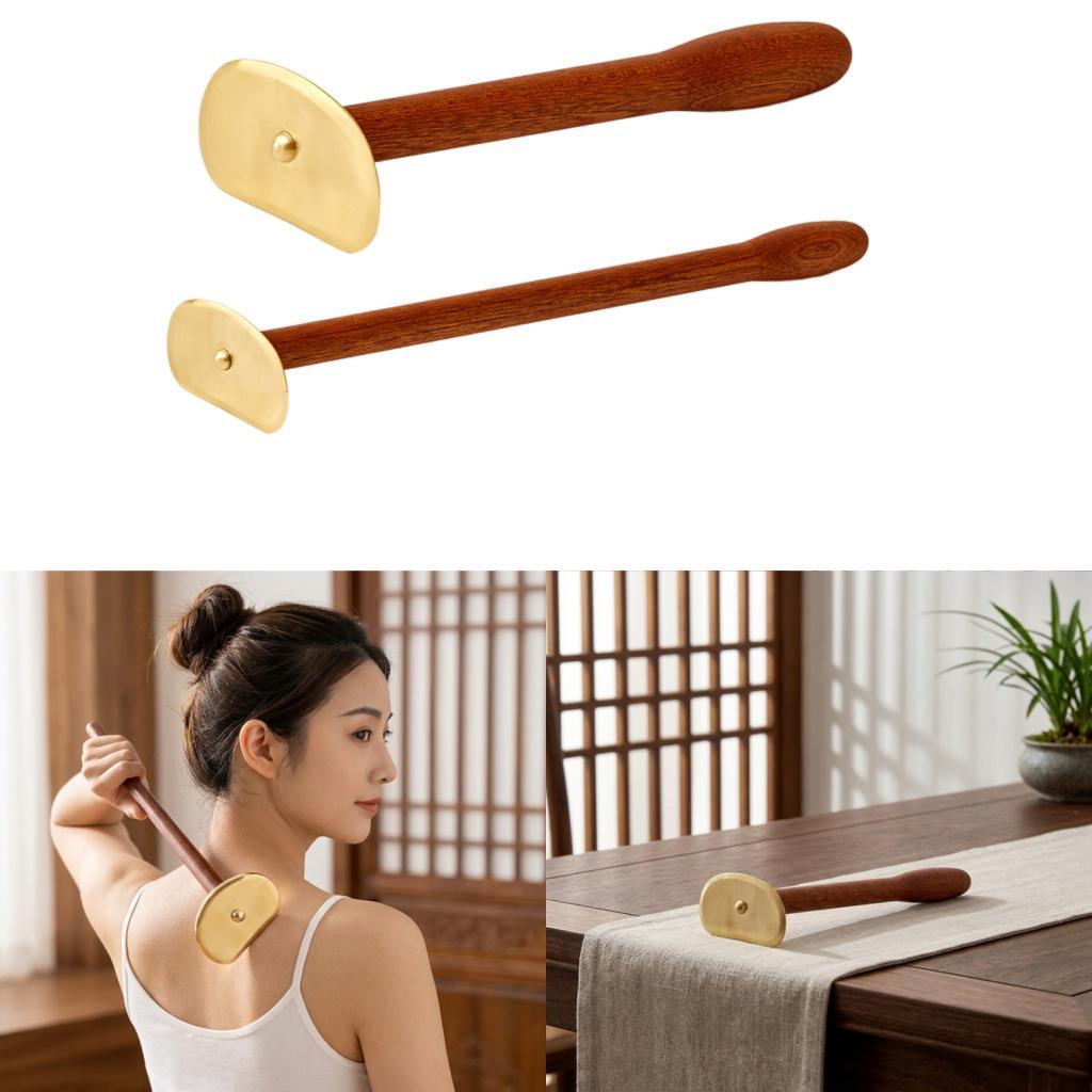 Brass Face Massage Board Handheld Smooth Scraping Tool Ergonomic Long Handle Portable Lightweight