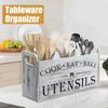Деревянная подставка для столовых приборов с 3 отделениями, сушилка для посуды, хранение ложек, органайзер для кухонных принадлежностей, подставка для кухонных столовых приборов