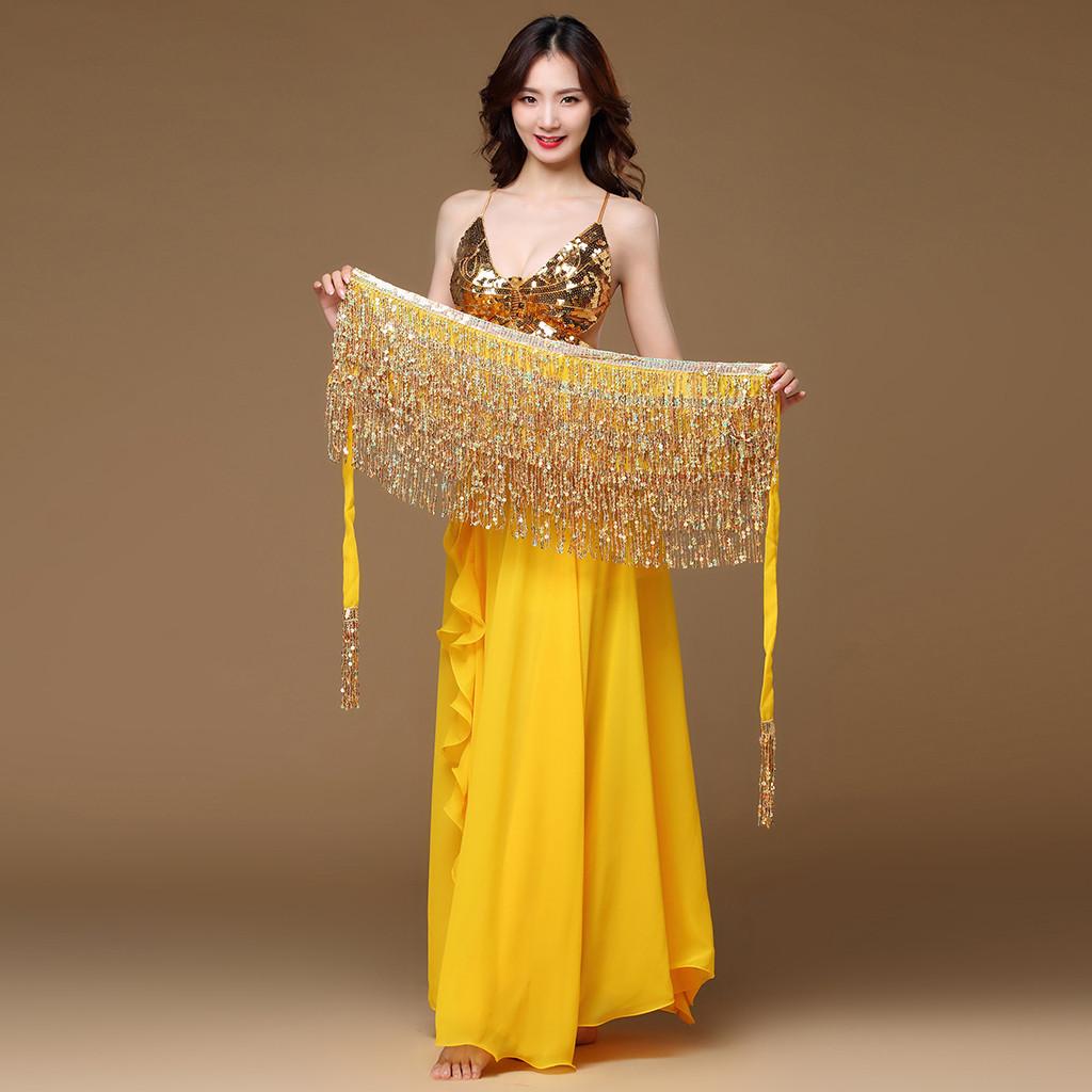 Женский костюм для танца живота, пояс, юбка, набедренная повязка, наряд, блестки, кисточки, шарф из бисера