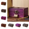 Vintage Jewelry Storage Box with a Lock Retro Style Desktop Organizer Collection Gift Box  Home Use