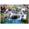 5D DIY Diamond Painting Wall Sticker Full Drill Waterfall Flower Natural Scenery Cross Stitch