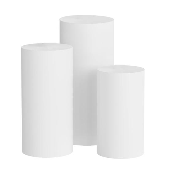 3 шт./компл. чехол для подставки под цилиндр из полиэстера, чехол для подставки под цилиндр, однотонный тканевый чехол для праздничного постамента, подставки под пьедестал, декора на день рождения и свадьбу