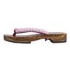 Geta Wooden In Burnt Paulownia Wood for Women [KYOETSU] (Japanese Clogs) Dull, (4 Lilac, Small)