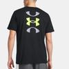 Under Armour Футболка с коротким рукавом и круглым вырезом, быстросохнущая, с принтом логотипа, мужская, черная 1382850-001