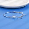 Sterling Silver S925 Silver Bracelet Fairy Temperament Atmosphere Star Zircon Bracelet Women's New Diamond Four-pointed Star Stitching Bracelet