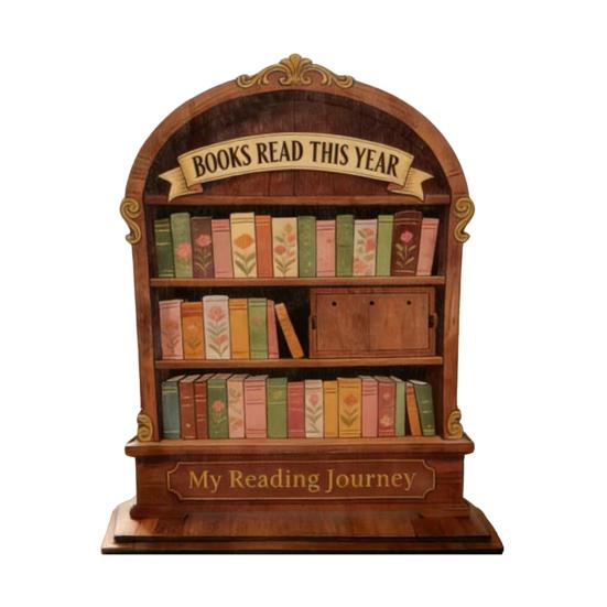 Деревянный счетчик прочитанных книг в этом году, отслеживатель чтения для книжной полки, декор для библиотеки, книжные подарки для любителей книг, книголюб, женщины, учитель