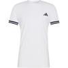 adidas Мужские белые топы для тенниса с круглым вырезом, средняя посадка KE8972