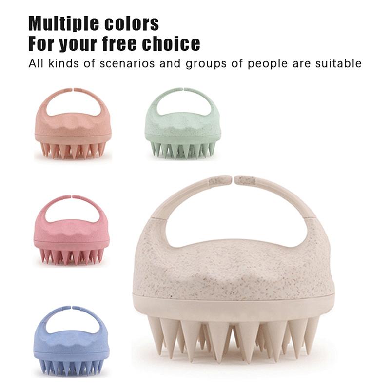 Массажер для кожи головы Шампунь Щетка для мытья волос Щетка для кожи головы Мягкий силиконовый массажер для кожи головы Расческа для волос Для удаления перхоти Щетка для шампуня