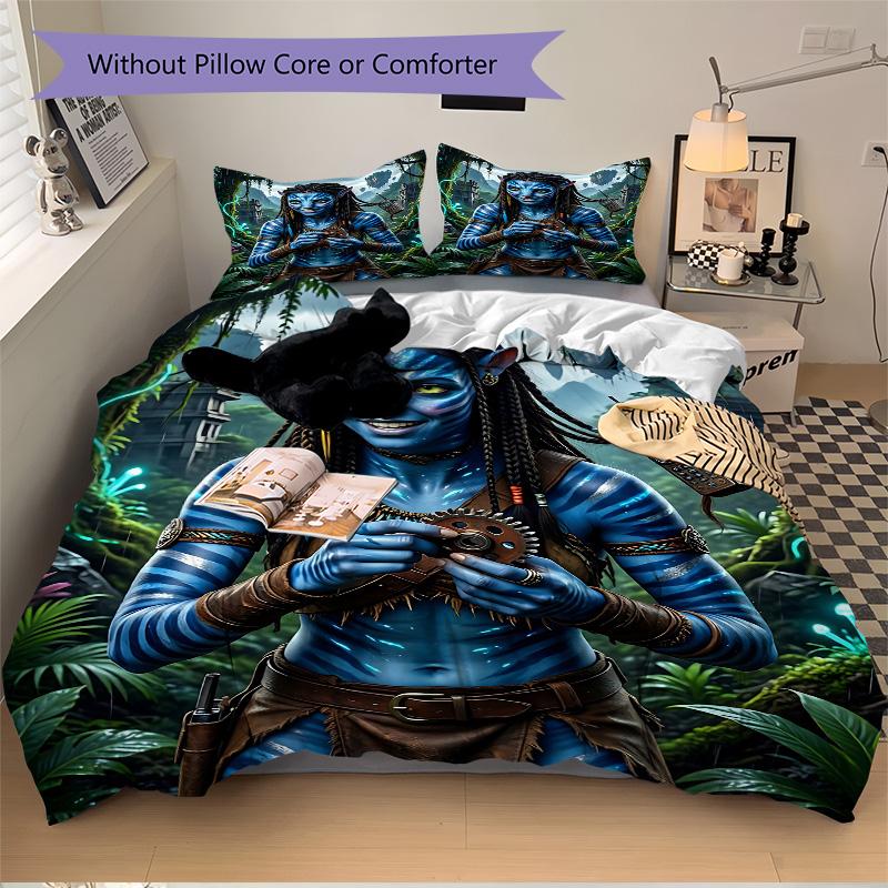 Avatar World Adventure Print 3Pcs Bedding Setduvet Cover With 2 Bedropillowcase Home Birthday Gift