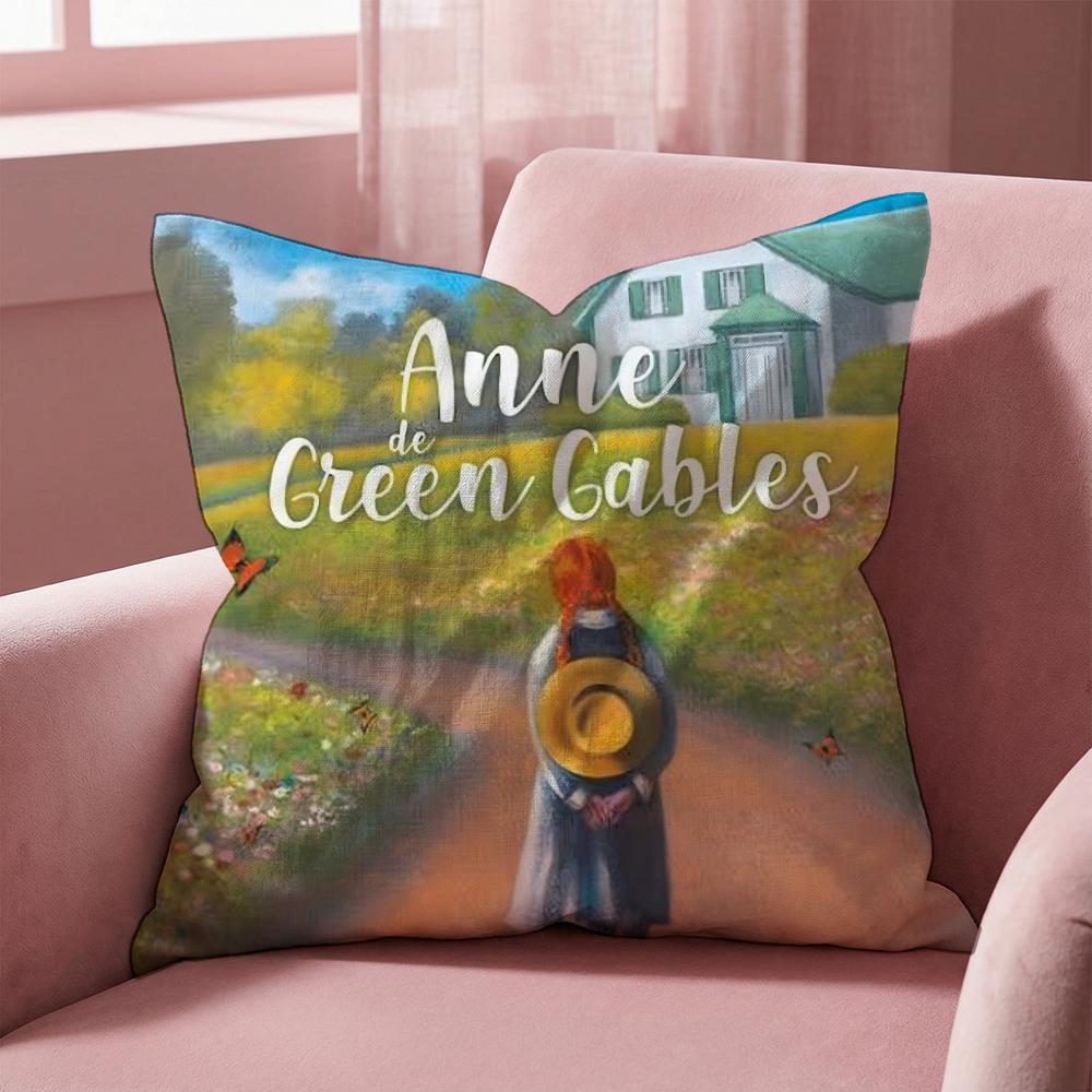 Чехол для подушки с изображением Энн из «Зеленых холмов» — многофункциональный, для дома и автомобиля, двусторонний, мягкий и прочный, подходит для повседневного использования.