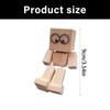 Shaking Feet Wooden Man Figurine Car Interior Small Desktop Ornaments Funny Wood Leg-swinging Figurine Gifts for Home