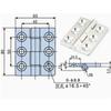 Extension and widening of zinc alloy hinge mechanical equipment electrical cabinet door hinge