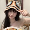 Европейский и американский стиль цветная модная вязаная шляпа-ведро женская весна и осень универсальная интернет-знаменитость вязаная шляпа цветочная шляпа-ведро