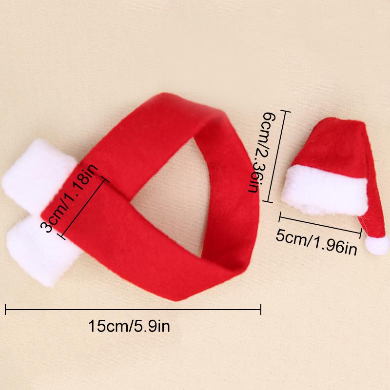 2 шт./набор рождественских украшений для бутылок вина, украшения для бутылок Санта-Клауса со шляпами, рождественские чехлы для бутылок вина, украшения стола