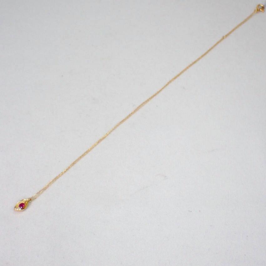 [Новинка] Ожерелье с подвеской из рубина и бриллианта K18 [i2-12]