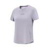 Li Ning Cool Tea Надпись Круглый вырез Ледяной шелк Быстросохнущий Удобный Дышащий Универсальный Футболка с коротким рукавом Женские топы Грязно-серо-фиолетовый ATSV276-8