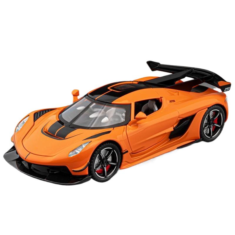 1/22 Суперкар Koenigsegg Jesko Литой под давлением из сплава Модель автомобиля Изделия для наружной экспозиции с высокой степенью симуляции Коллекционирование Хобби для парня Мальчиков
