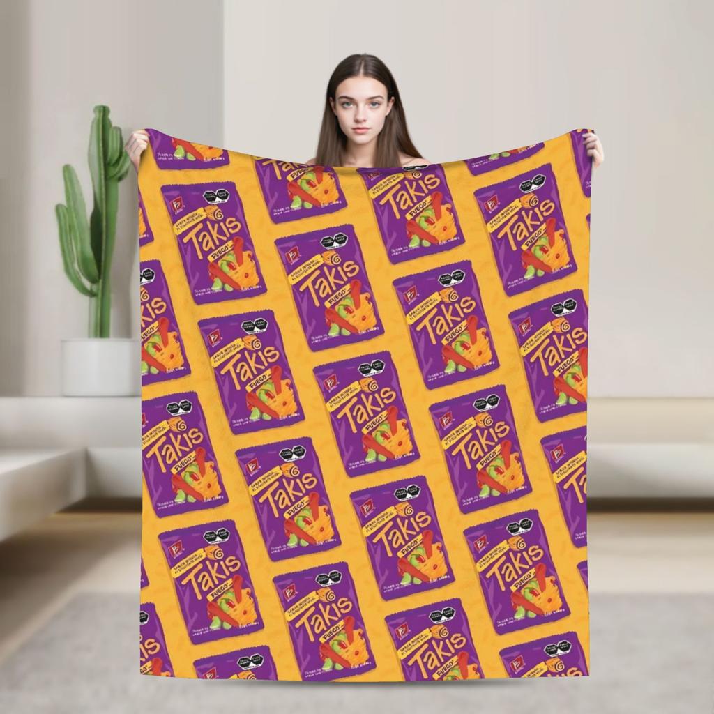 Takis Chili Chips Blanket Super Warm Print Plush Throw Blanket For Living Room Picnic Flannel Bedspread Bed Cover