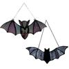 1pc/2pcs Black Window Hanging Acrylic Bat Stained Durable Bat Suncatcher  for Indoor