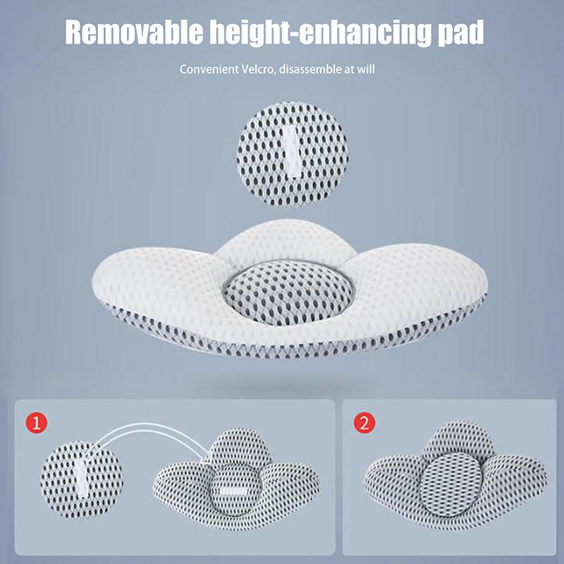 Lumbar Pillow Quick Rebound Improve Spinal Posture Sleeping 3D Extended Buckwheat Hull Lumbar Functional Pillow Bedroom Supply