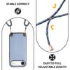 For iPhone Air Case Carbon Fiber Texture PU+PC+TPU Anti Drop Phone Cover with Crossbody Lanyard