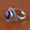 Кольцо ручной работы из чистого серебра 925 пробы с фиолетовым медно-бирюзовым драгоценным камнем, рождественские украшения, кольца для женщин