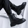Мужские ботинки Fried Street Martin Boots 2025 года, осенне-зимние, круглые, с толстой подошвой, черные, в стиле знаменитостей из Интернета, 5012-R