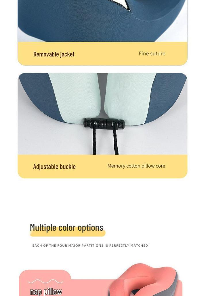 Portable U-Shaped Desk Nap Pillow for Cervical Support
