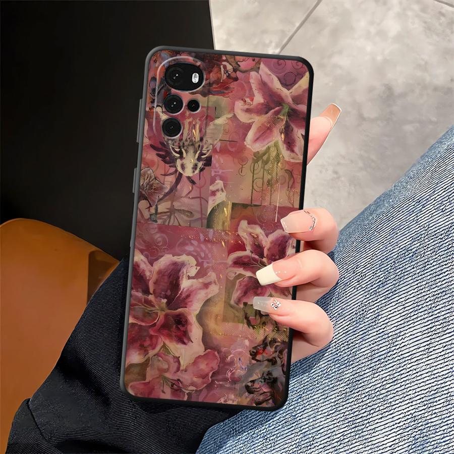 Чехол для Motorola Moto Edge 20 Pro 30 Lite G60s G50 G53 G30 G52 G71 G22 Edge40 G32 G51 G73 Чехол для телефона с принтом цветов Лилии и Орхидеи