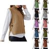 Women's Fashion Solid Color Casual Knit Turtleneck Pullover Sleeveless Sweater Vest