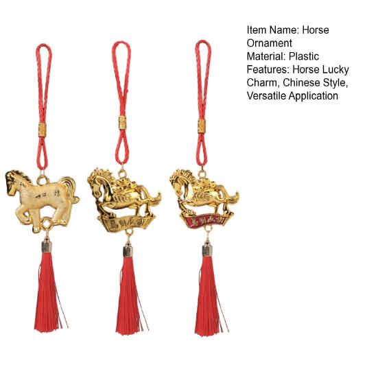 2026 Украшение Лошадь Украшение на Китайский Новый год Год Лошади Животное зодиака Кисточки Подвески для бонсай Зеркало заднего вида автомобиля