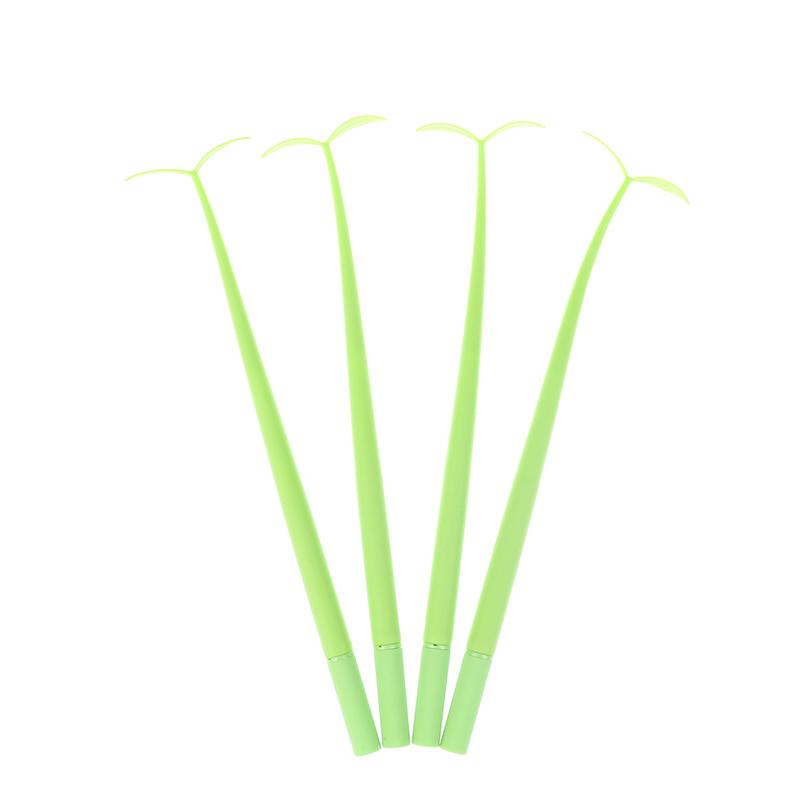 4 шт. 0,5 мм черные чернила Lucky Leaf Lovely гелевая ручка Green Leaf Writing Signature Pen для студентов, школьных офисных принадлежностей