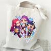Детские Девочки Kpop Руми Зои Мира С Принтом Студенческие Большой Вместимости Повседневные Холщовые Сумки Для Шопинга Через Плечо На Плечо