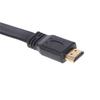 Короткий плоский удлинитель HDMI 30 см, золотое гнездо к штекеру