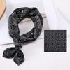 New High-end Style  Imitation Silk Polyester Printed Small Square Scarf for Women's Headscarf Scarf Versatile Small Silk Scarf