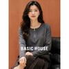 Женская футболка Basic House с молнией на половину и длинным рукавом