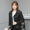 Короткая кожаная куртка женская кожаная куртка Hu Bing Pu кожаная куртка женская куртка панк женская одежда