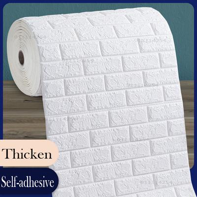 10 м рулонные самоклеящиеся 3D-панельные обои, водостойкая пенопластовая наклейка на стену, плитка, кирпич, гостиная, ТВ-фон, наклейка