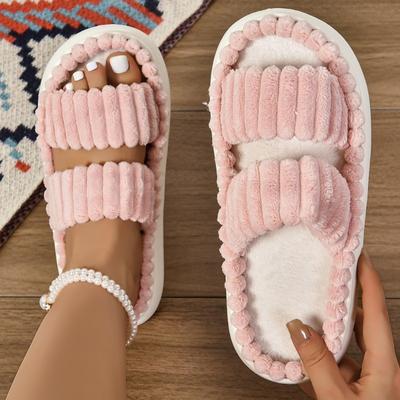 Мода 2024 Новые Зимние Пушистые Женские Тапочки Домашние Мягкие Домашние Модные Брендовые Туфли для Женщин Мягкие Удобные Тапочки Шлепанцы Женские