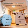 Миниатюрный Милый Мультяшный Шкафчик для Хранения Украшение 1/12 Кукольный Домик Выдвижной Шкафчик Модель Симуляция Мини Мебель Декор Аксессуары