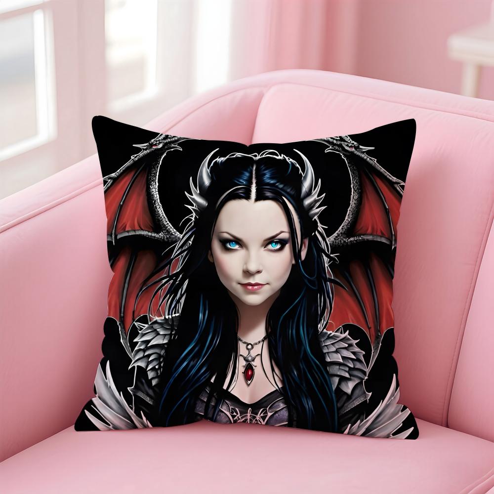 American Sexy Singer Evanescence AAmy Lee Cushion Cover Pillow Case Soft Skin Friendly Fabric  Concealed Zipper