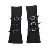 1 Pair Cosplay Gloves Adjustable Buckles Fingerless Anti-slip Solid Color Performance Sleeves Punk Style Halloween Party Carnival Arm Cuffs