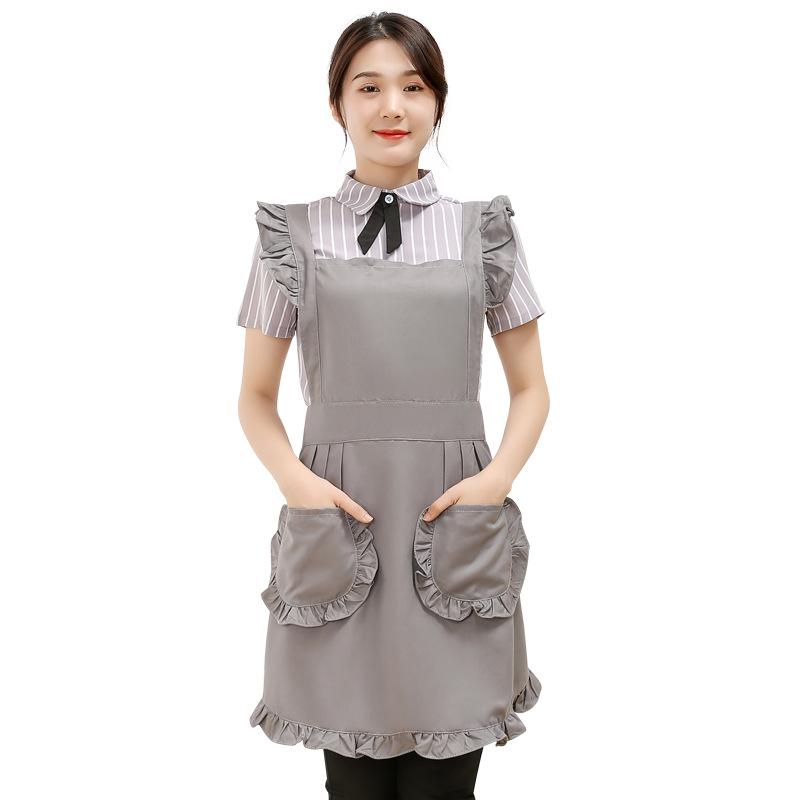 Korean Style Lace Apron - Cute Princess Design for Kitchen, Flower Shop, Nail Artist with Custom Logo Options