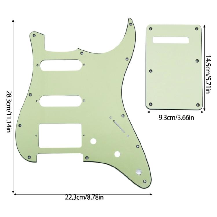 11 Holes Guitar Pickguard with Mounting Screw Back Plate Humbucker Replacement Scratch Plate Electric Guitar Accessories