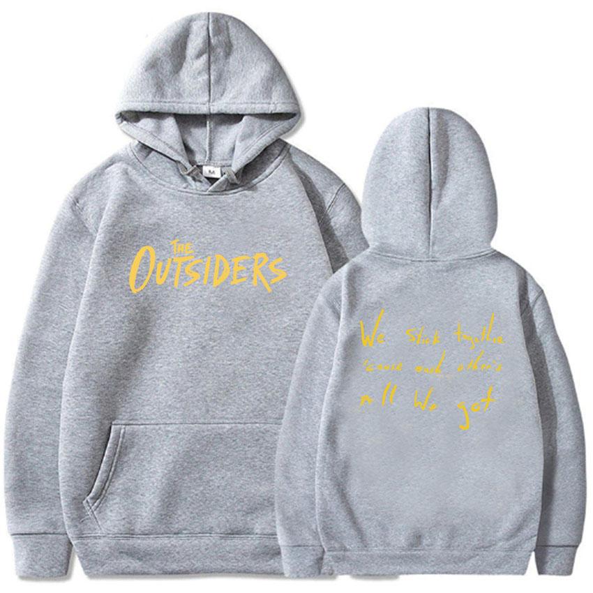 Autumn/Winter The Outsiders Printed Hoodie Women's Sudaderas Para Mujer Hip Hop Men's and Women's Street Wear Winter Warm Hoodie