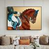 Скандинавская современная скаковая лошадь, холст, картина, конь, лошади, картины, постеры с животными и принты для декора отеля, декор комнаты, настенное искусство