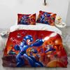 3D Rockman Megaman Game Cartoon Bedding Set Duvet Cover Sheet Print Bed Set Pillowcase Full Queen King Size Comforter Bedroom