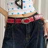 Vintage Leather Waist Belt Y2k Dress Jeans Belt Retro Women's Rivet Belt  Waist Accessories